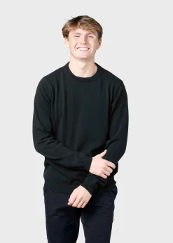 Klitmoller Collective Strick-Daniel knit - Anthracite MossGreen