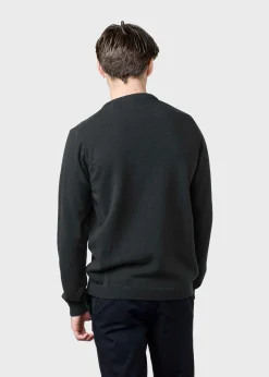 Klitmoller Collective Strick-Daniel knit - Anthracite MossGreen