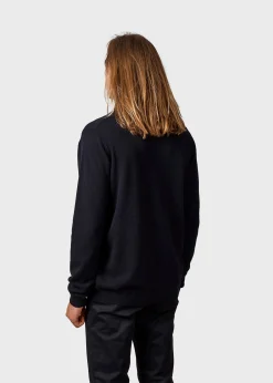 Klitmoller Collective Strick-Daniel knit - Black MossGreen