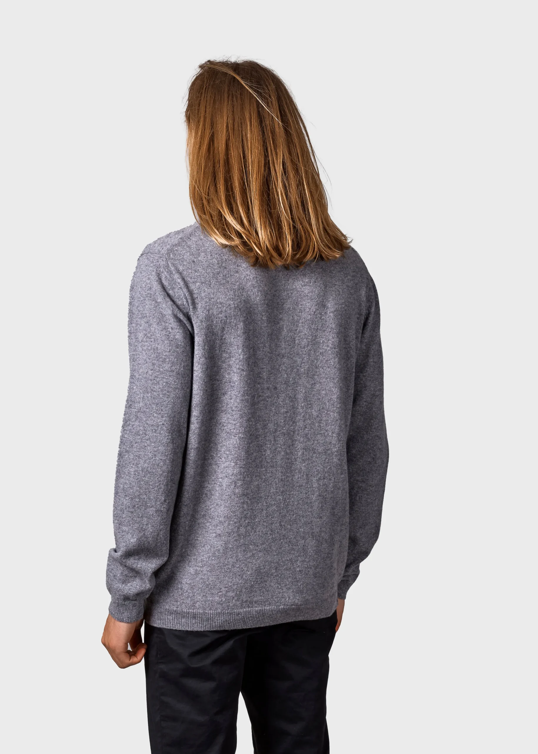 Klitmoller Collective Strick-Daniel knit - Light grey MossGreen