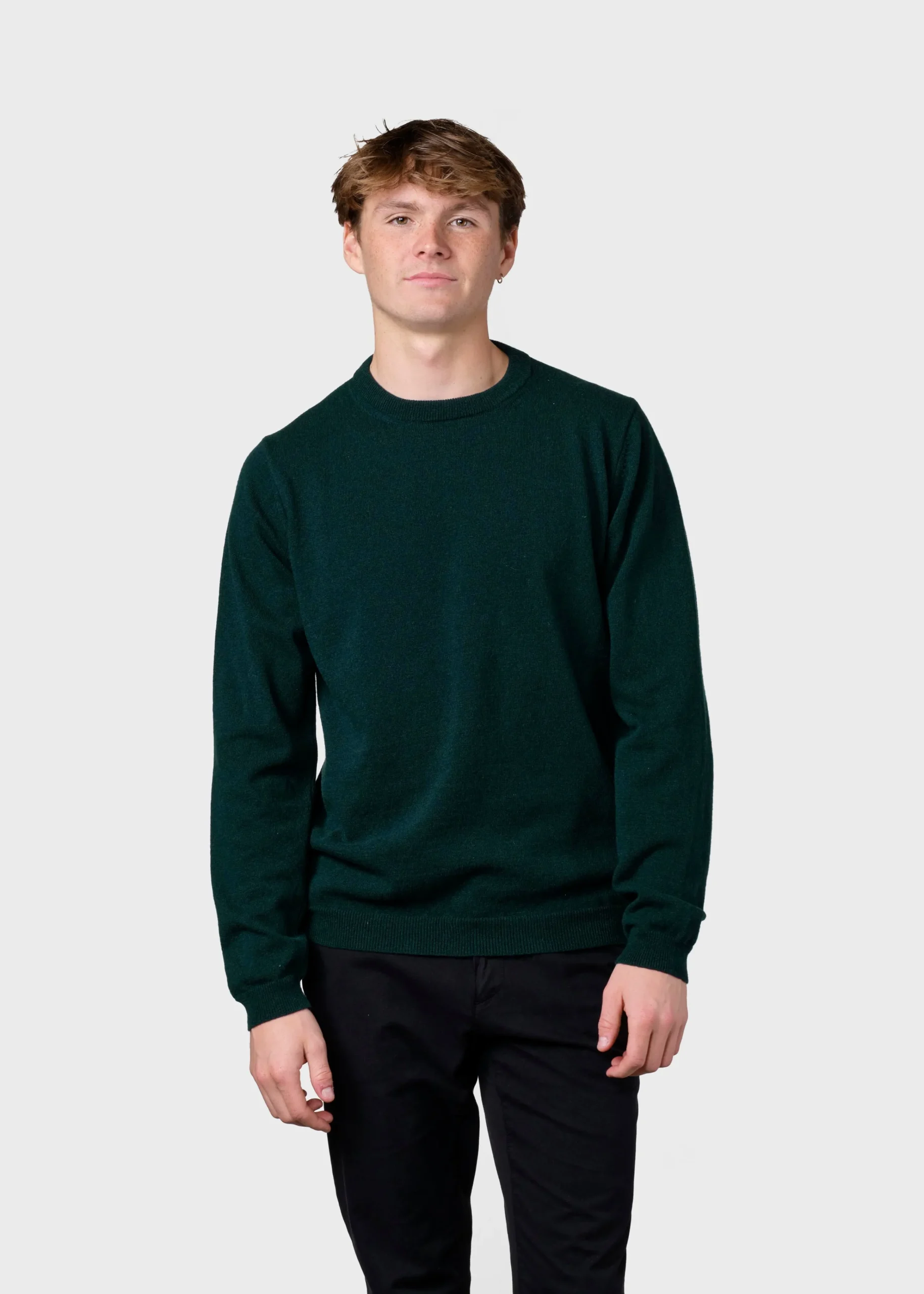 Klitmoller Collective Strick-Daniel knit - Moss Green MossGreen
