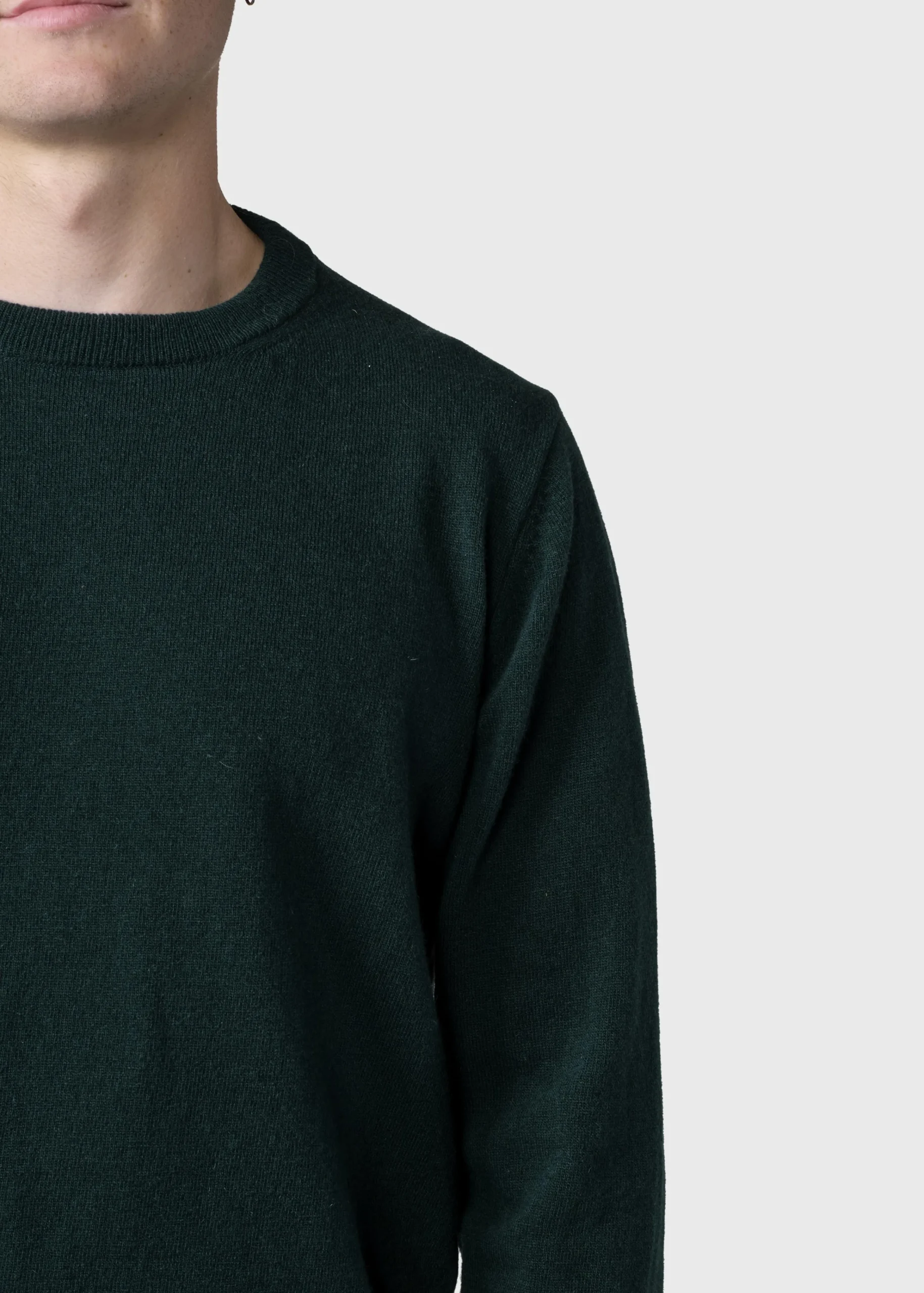 Klitmoller Collective Strick-Daniel knit - Moss Green MossGreen