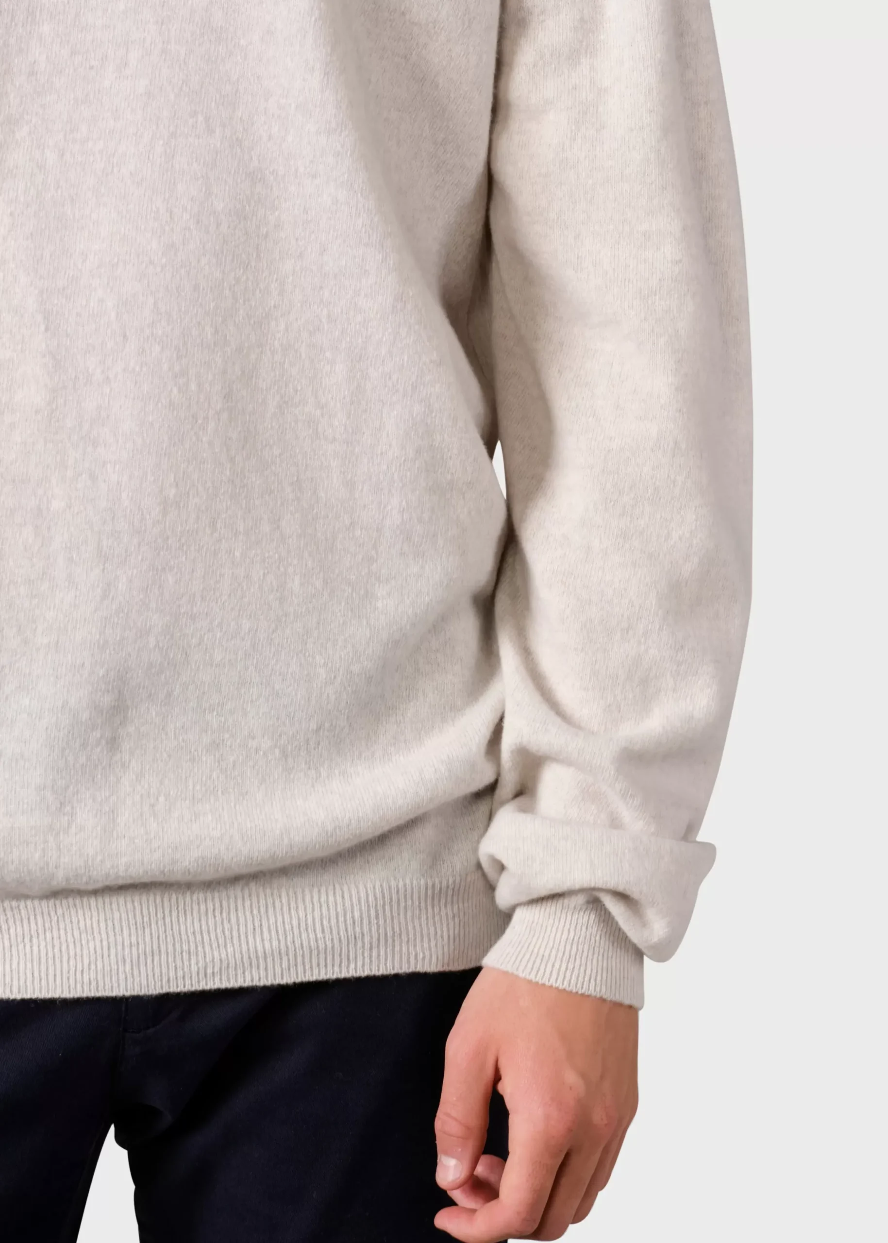 Klitmoller Collective Strick-Daniel knit - Pastel grey MossGreen