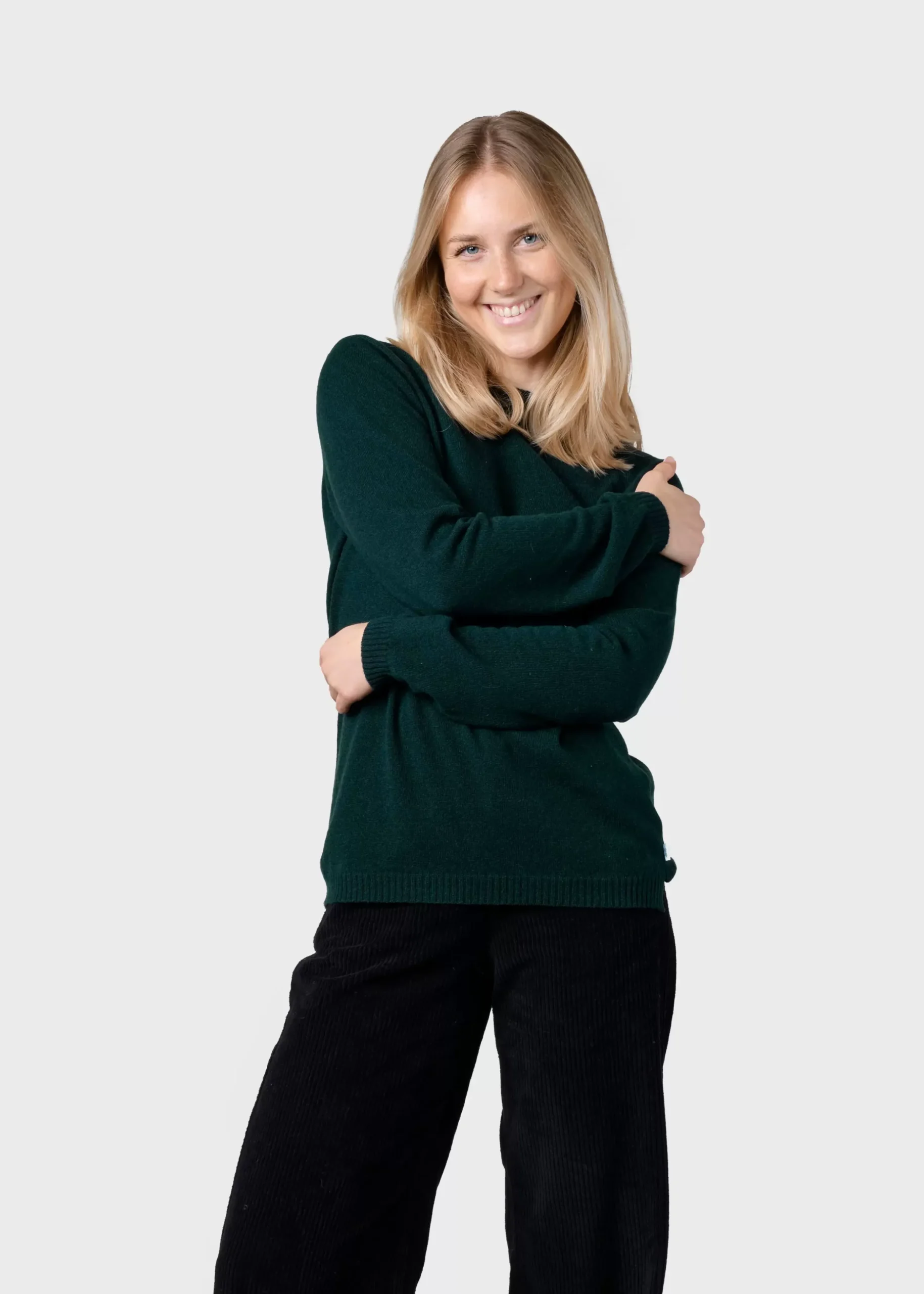 Klitmoller Collective Strick-Daniella knit - Moss Green Navy