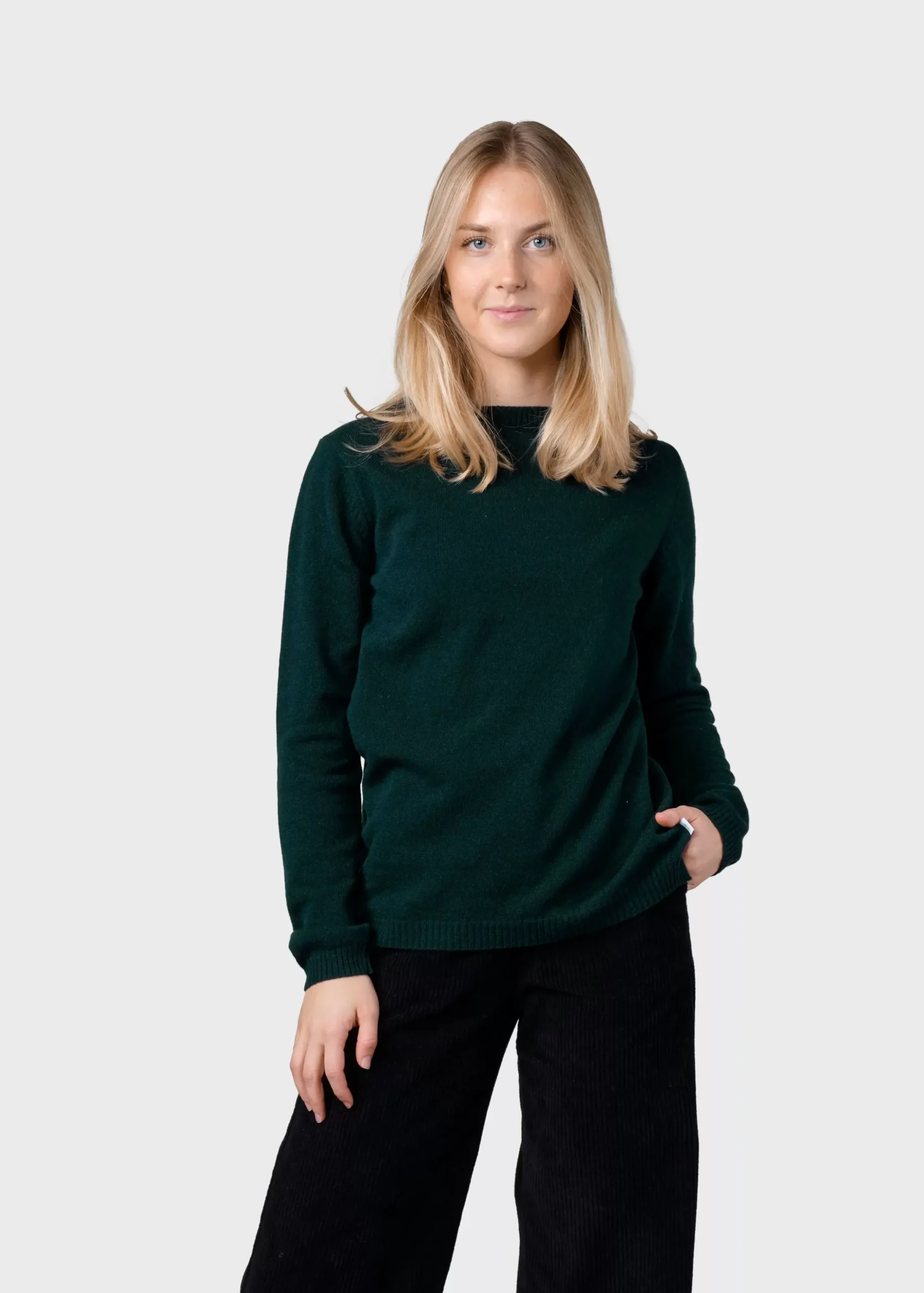 Klitmoller Collective Strick-Daniella knit - Moss Green Navy