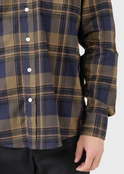 Klitmoller Collective Hemden-Eddie shirt - Black/brown/navy Mossgreen/grey/navy