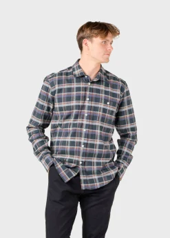 Klitmoller Collective Hemden-Eddie shirt - Moss green/grey/navy Mossgreen/grey/navy