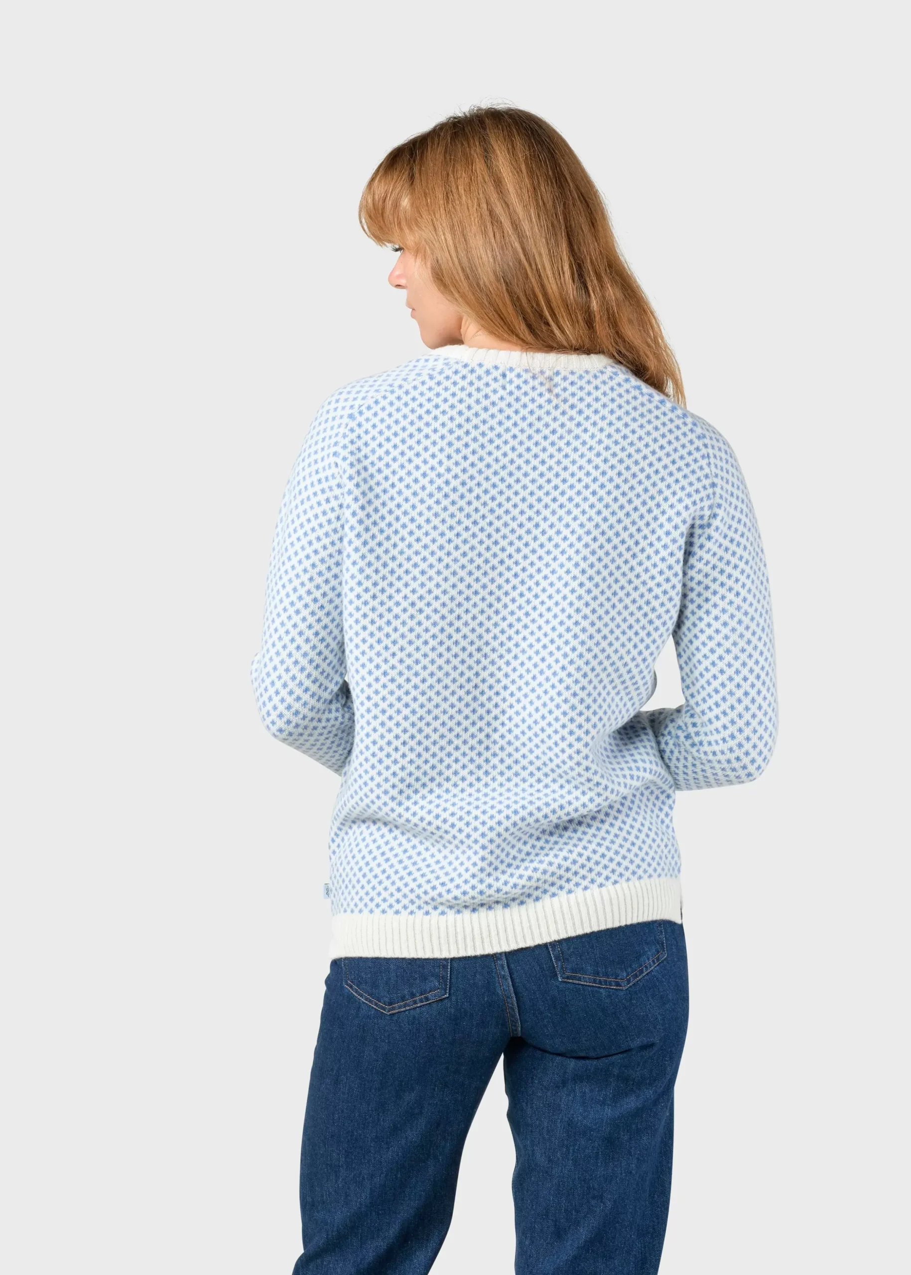 Klitmoller Collective Strick-Elaine knit - Cream/light blue Cream/lightblue