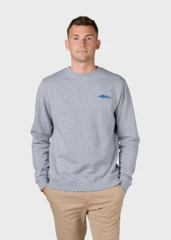 Klitmoller Collective Sweatshirts-Elof crew - Grey melange Greymelange