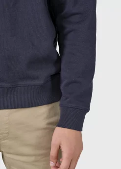 Klitmoller Collective Sweatshirts-Elof crew - Navy Greymelange