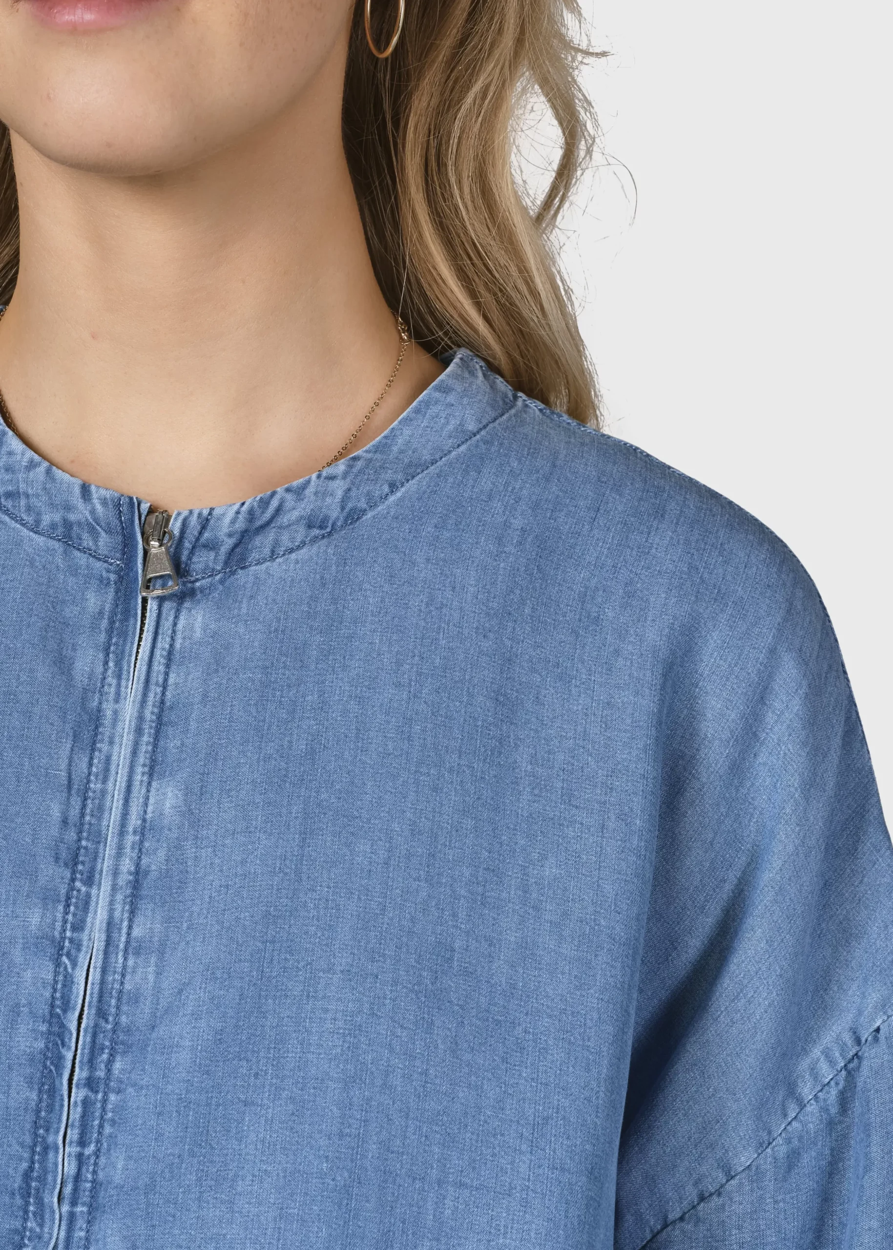 Klitmoller Collective Jacken-Esther jacket - Light blue chambrey Palegreen