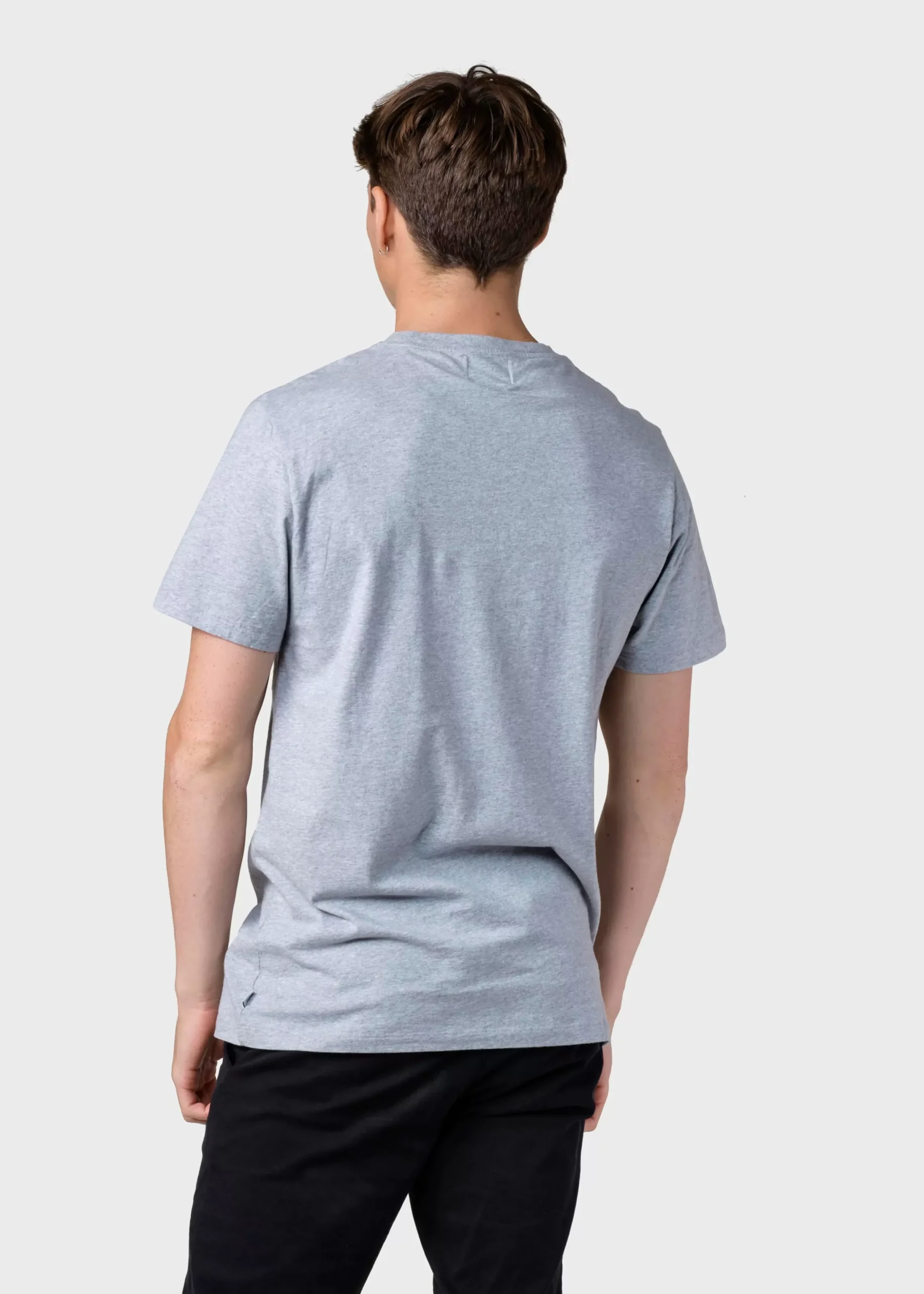 Klitmoller Collective T-shirts-Felix tee - Grey melange MossGreen