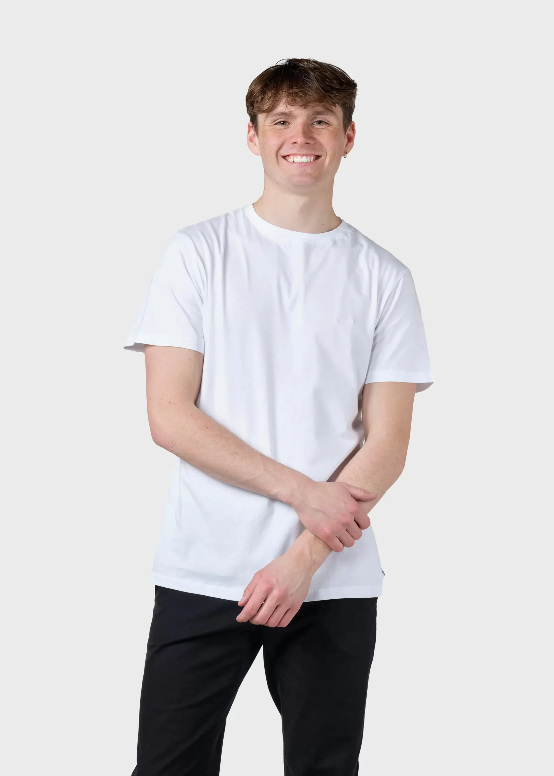 Klitmoller Collective T-shirts-Felix tee - White MossGreen