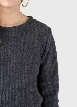 Klitmoller Collective Strick-Fenja Knit - Anthracite Pastelgrey