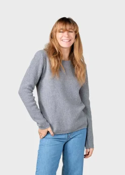 Klitmoller Collective Strick-Fenja Knit - Light grey Pastelgrey