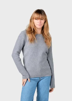 Klitmoller Collective Strick-Fenja Knit - Light grey Pastelgrey