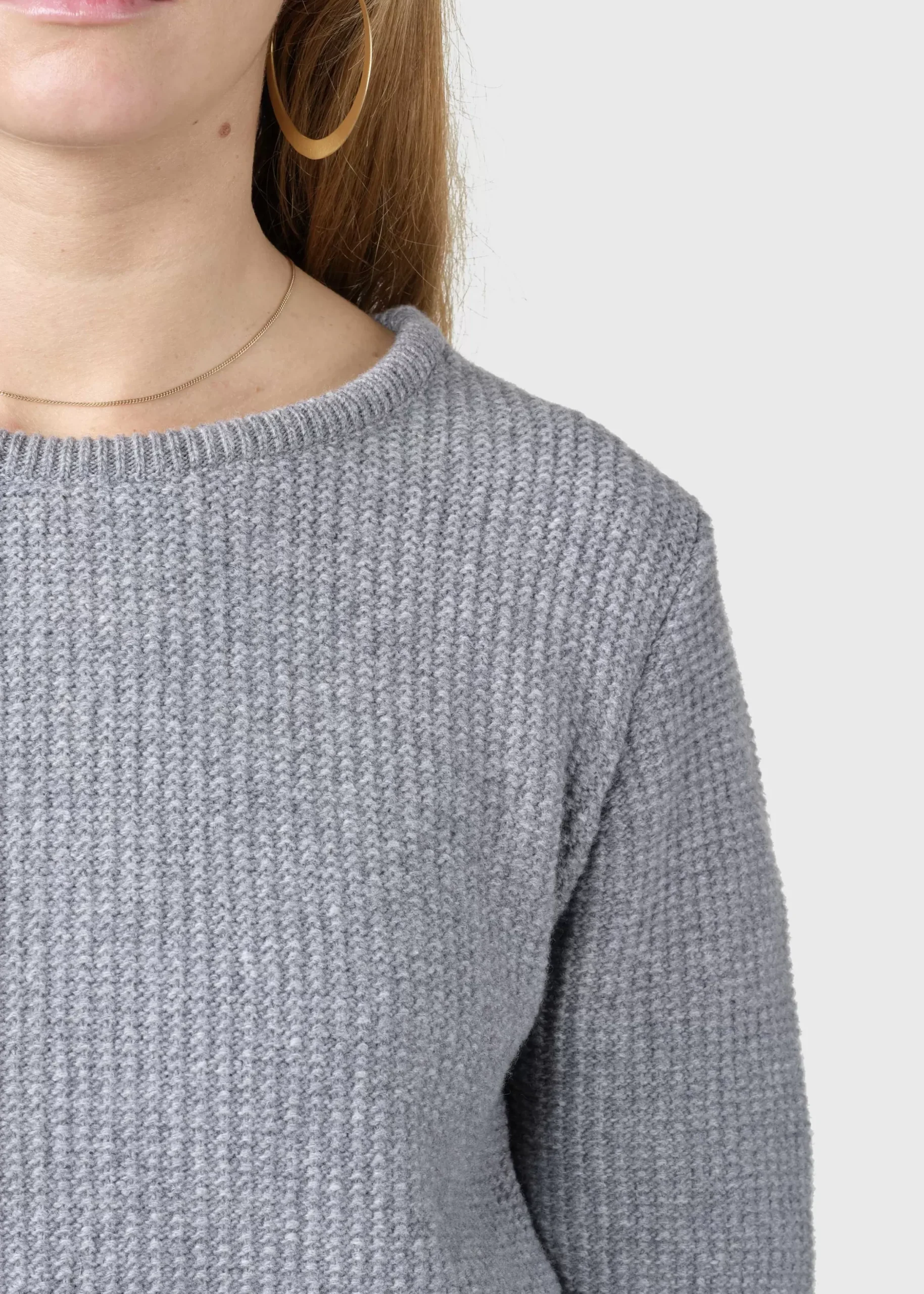Klitmoller Collective Strick-Fenja Knit - Light grey Pastelgrey