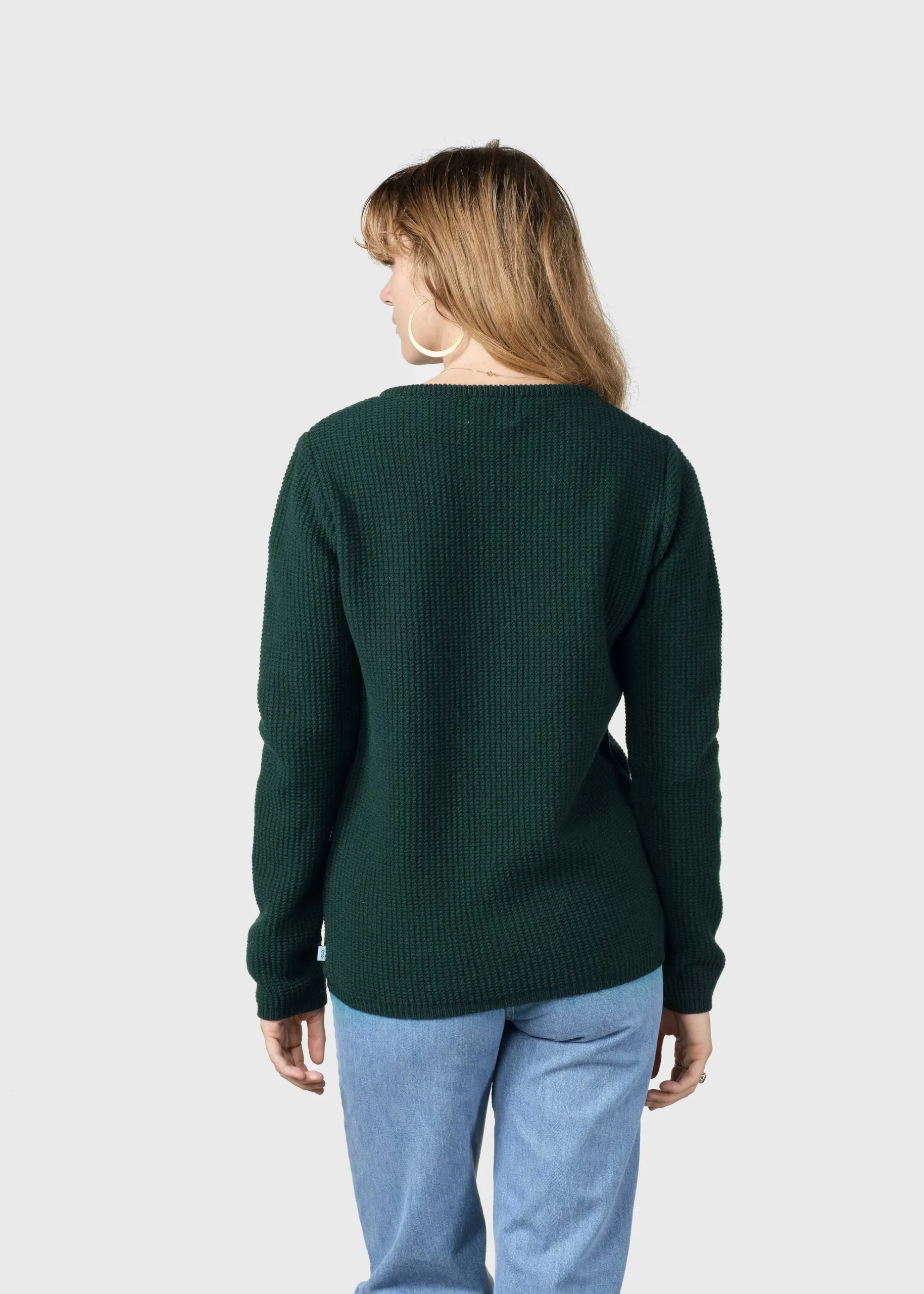 Klitmoller Collective Strick-Fenja Knit - Moss Green Pastelgrey