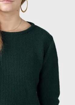 Klitmoller Collective Strick-Fenja Knit - Moss Green Pastelgrey