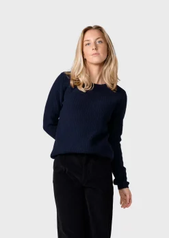 Klitmoller Collective Strick-Fenja Knit - Navy Pastelgrey