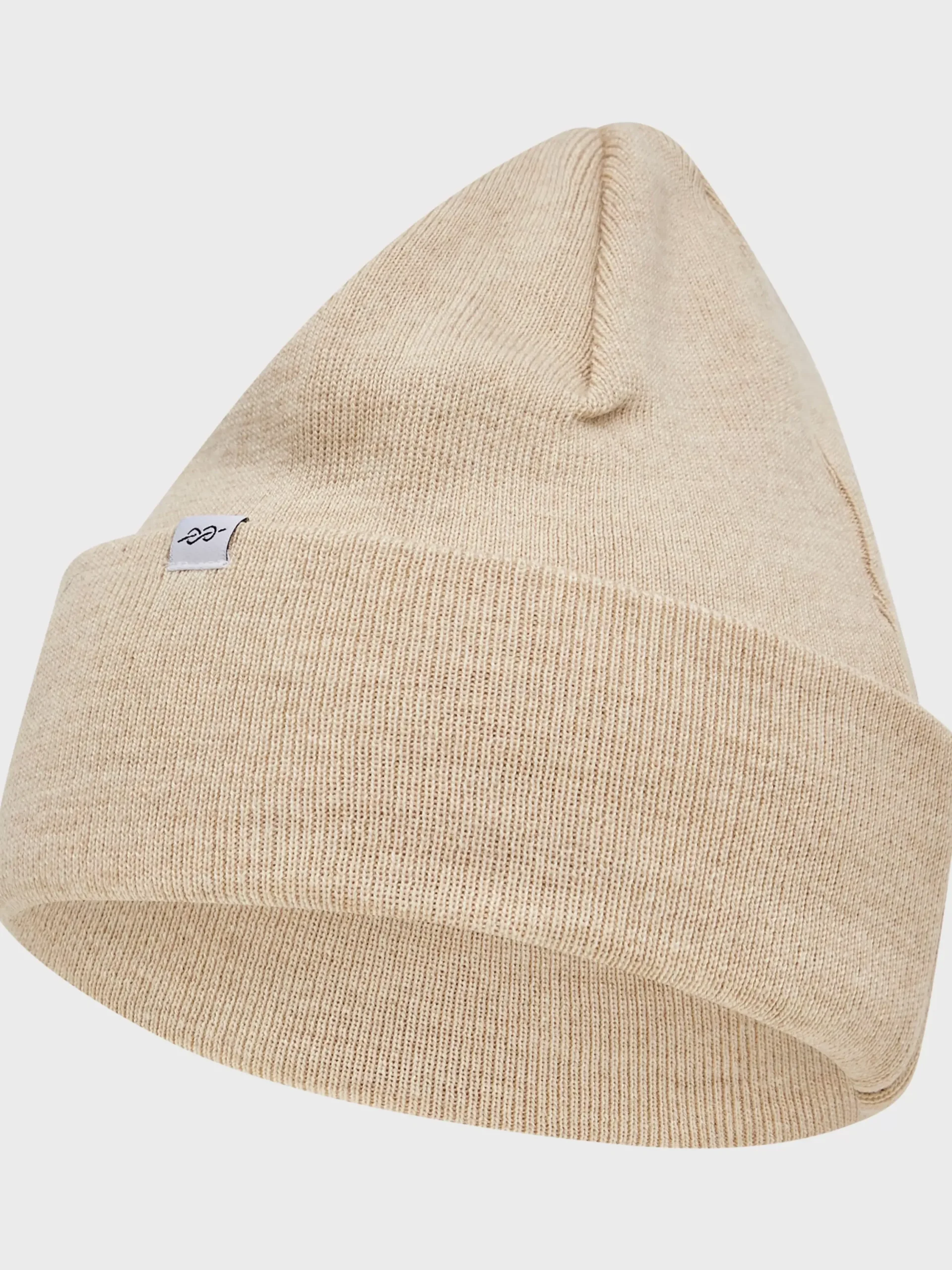 Klitmoller Collective Accessories-Fine rib beanie - Pastel sand Lightblue