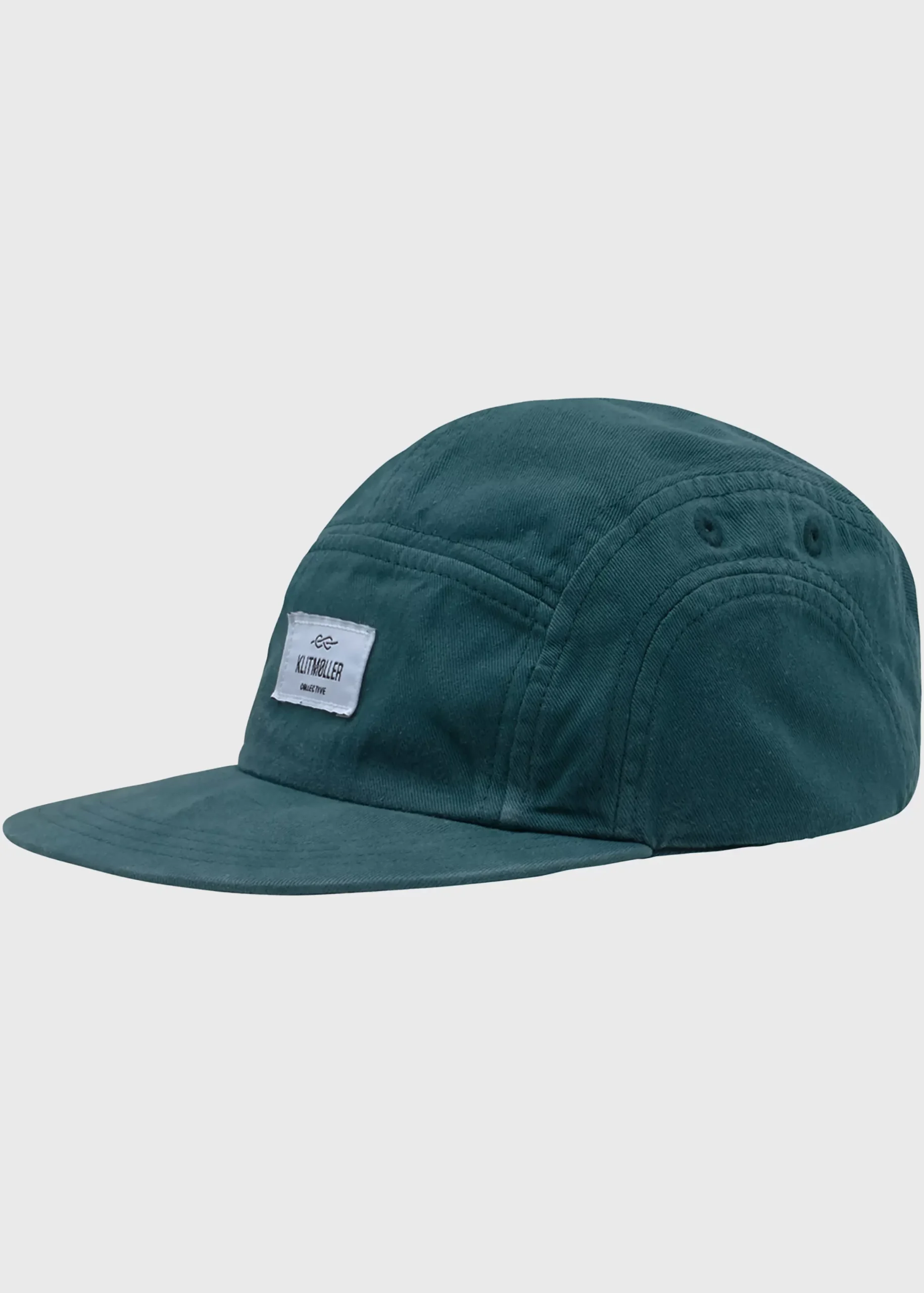 Klitmoller Collective Accessories-Five panel cap - Moss Green Black