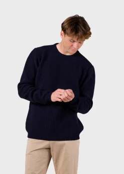 Klitmoller Collective Strick-Frede knit - Navy Skyblue
