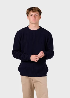 Klitmoller Collective Strick-Frede knit - Navy Skyblue