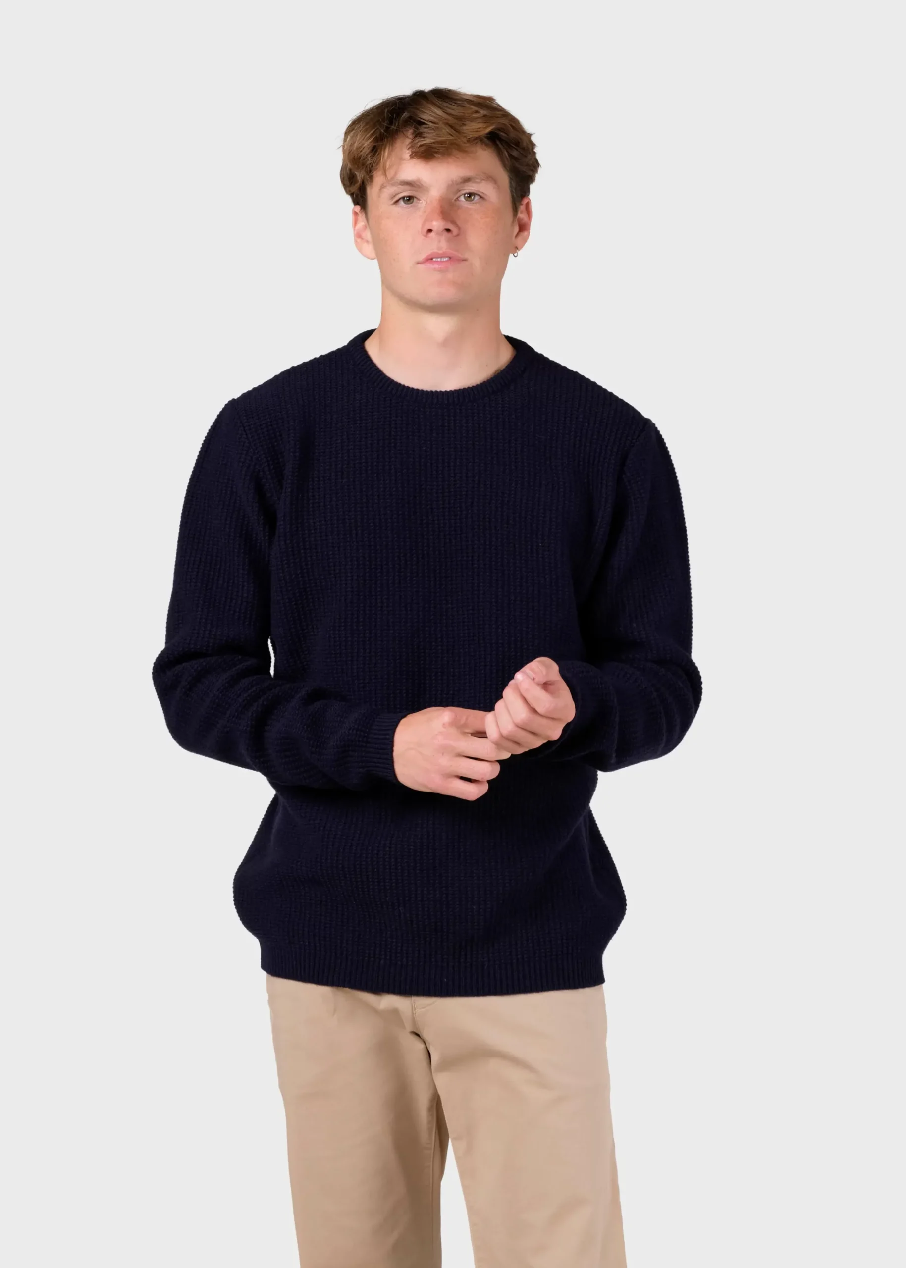 Klitmoller Collective Strick-Frede knit - Navy Skyblue