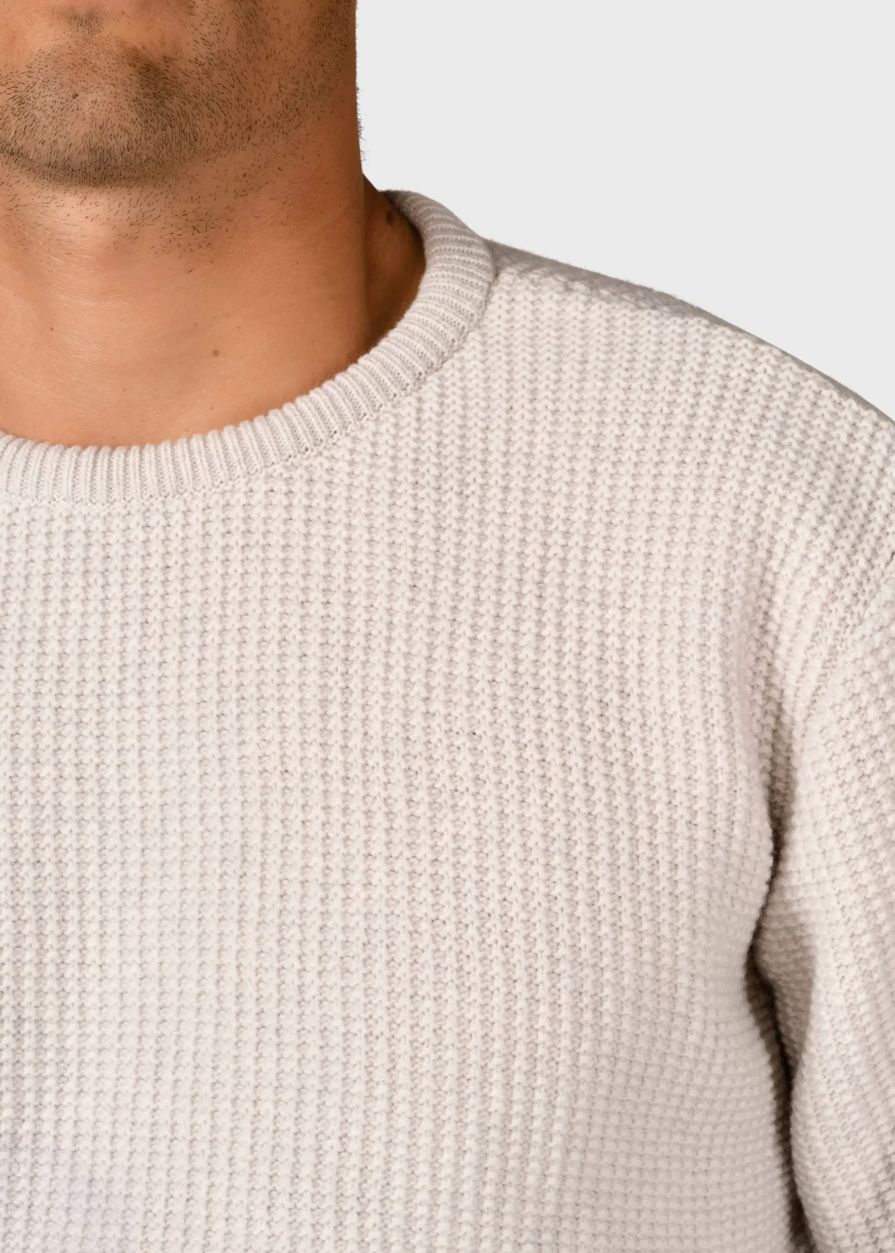 Klitmoller Collective Strick-Frede knit - Pastel grey Skyblue