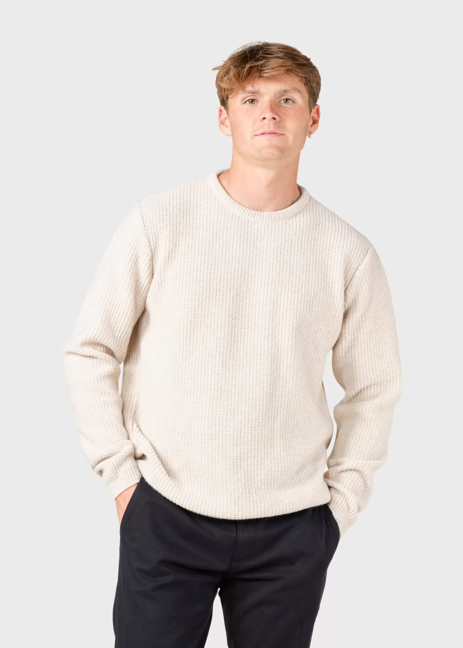 Klitmoller Collective Strick-Frede knit - Pastel sand Skyblue