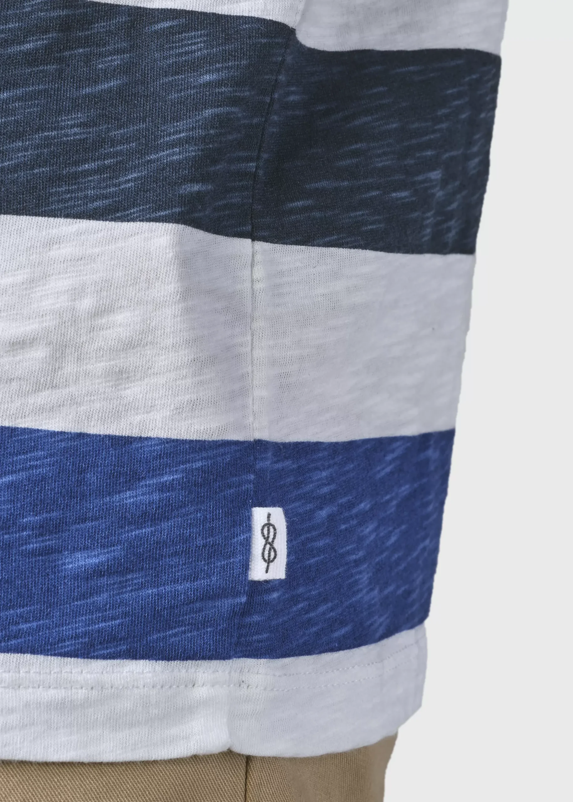 Klitmoller Collective T-shirts-George tee - Navy/ocean Olive/mossgreenstripes