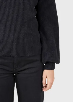 Klitmoller Collective Strick-Gerda knit - Black MossGreen