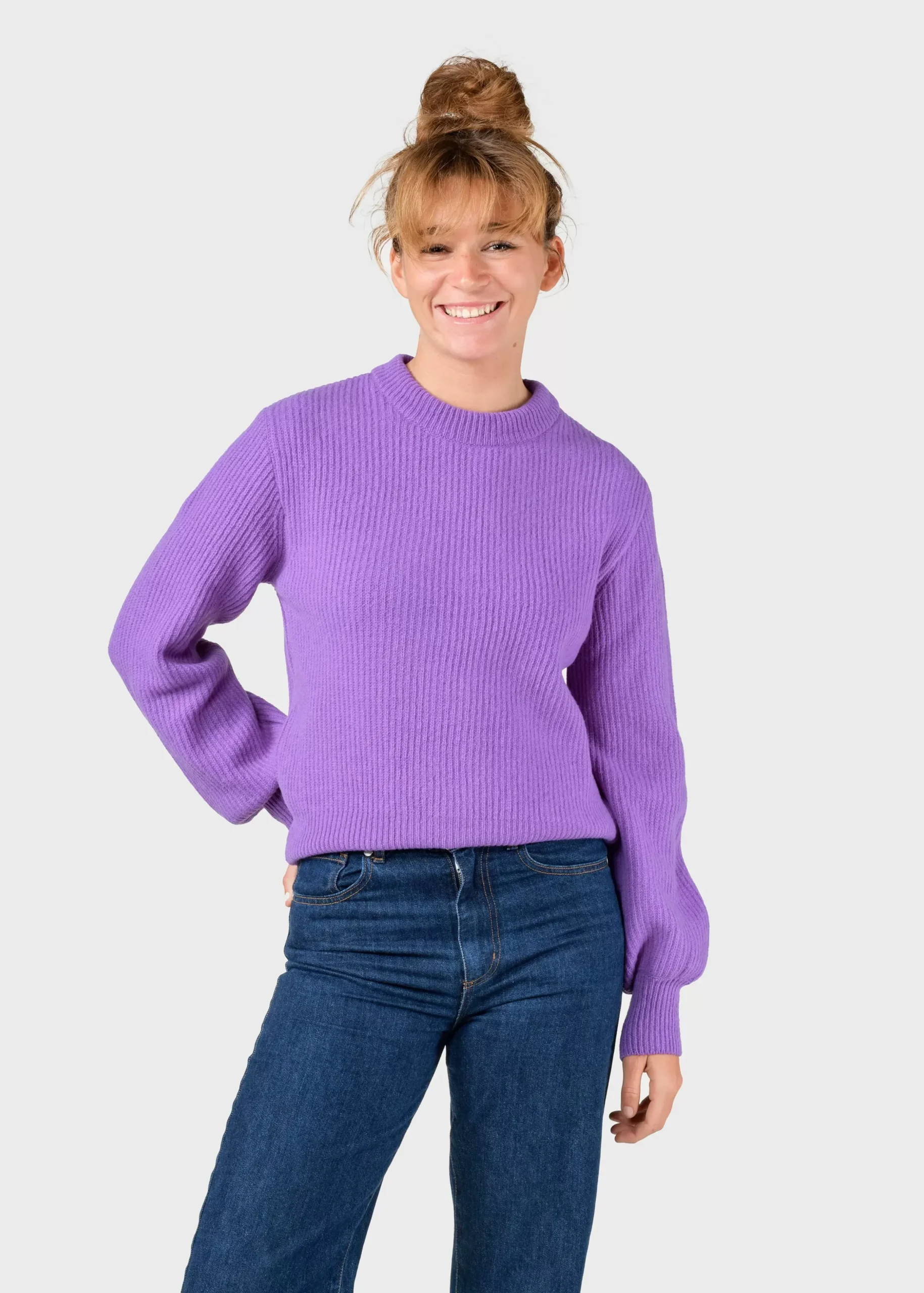 Klitmoller Collective Strick-Gerda knit - Lilac MossGreen