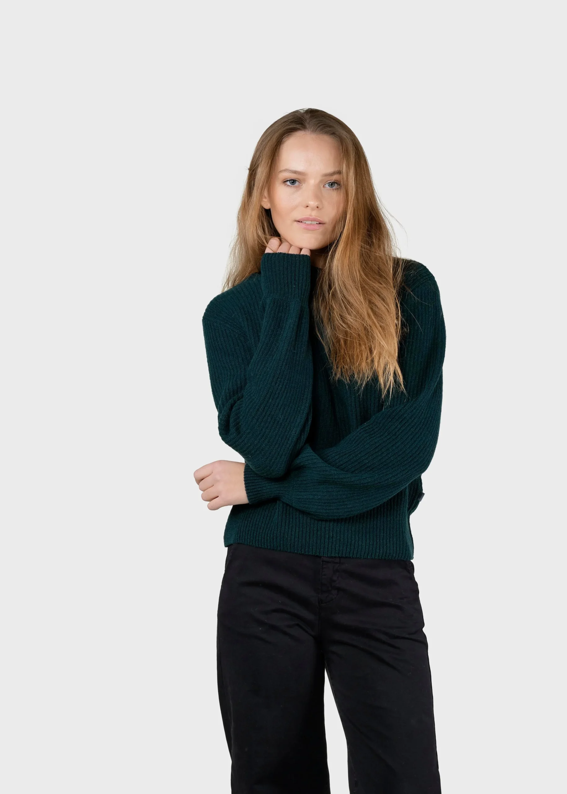 Klitmoller Collective Strick-Gerda knit - Moss Green MossGreen