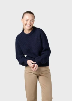 Klitmoller Collective Strick-Gerda knit - Navy MossGreen
