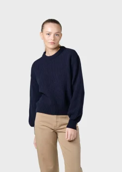Klitmoller Collective Strick-Gerda knit - Navy MossGreen