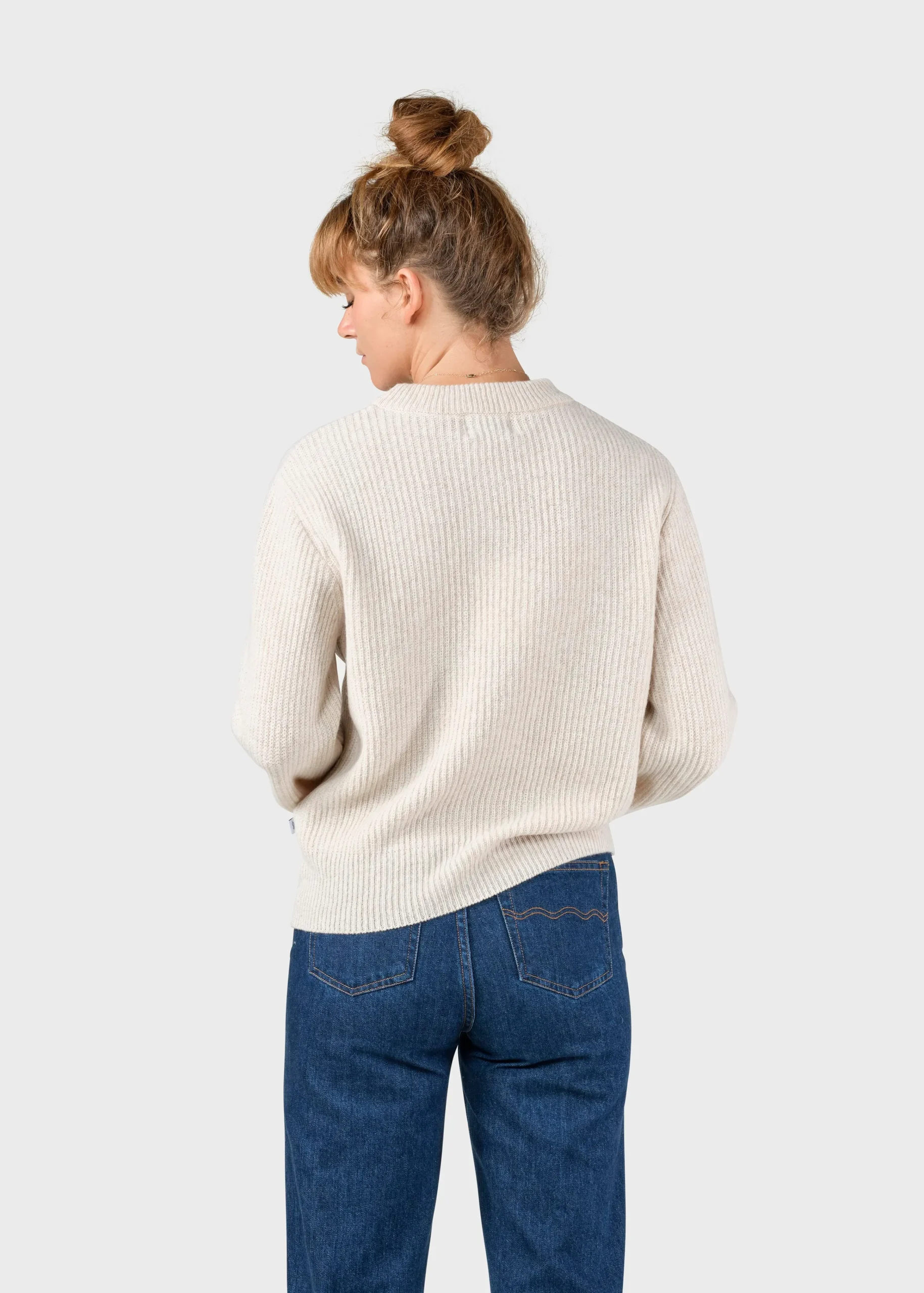 Klitmoller Collective Strick-Gerda knit - Pastel sand MossGreen