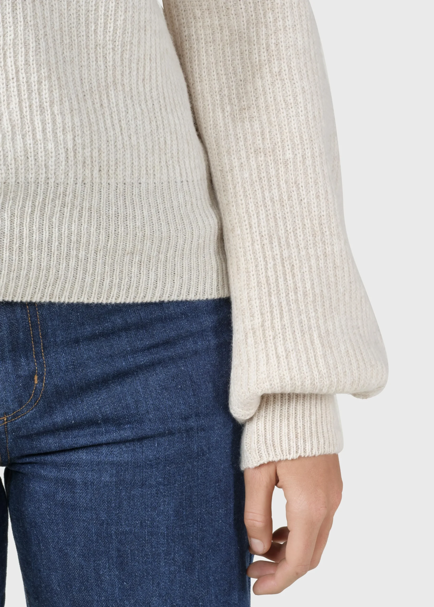 Klitmoller Collective Strick-Gerda knit - Pastel sand MossGreen