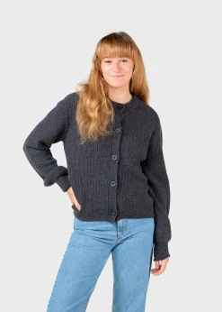 Klitmoller Collective Strick-Gerda knit cardigan - Anthracite Black