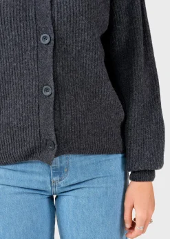 Klitmoller Collective Strick-Gerda knit cardigan - Anthracite Black