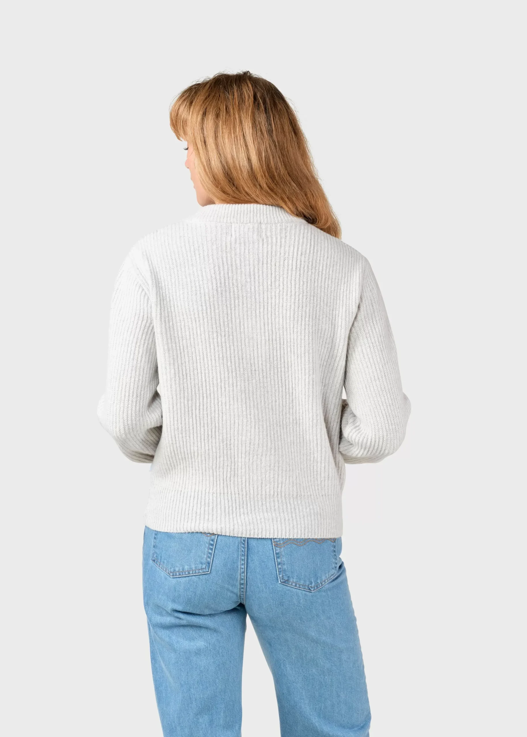 Klitmoller Collective Strick-Gerda knit cardigan - Pastel grey Black
