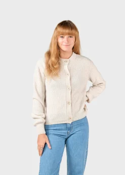 Klitmoller Collective Strick-Gerda knit cardigan - Pastel sand Black