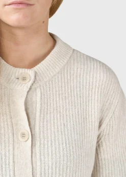 Klitmoller Collective Strick-Gerda knit cardigan - Pastel sand Black