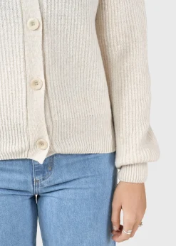 Klitmoller Collective Strick-Gerda knit cardigan - Pastel sand Black