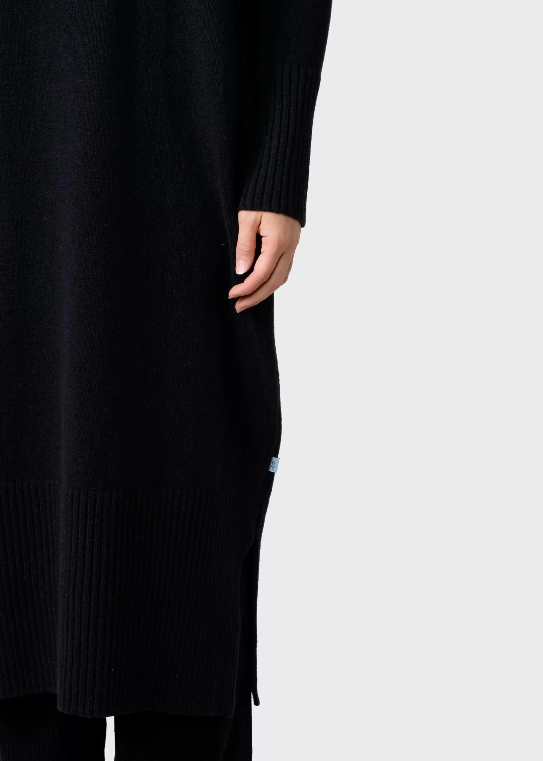 Klitmoller Collective Gebürstete Merinowolle-Gro knit dress - Black