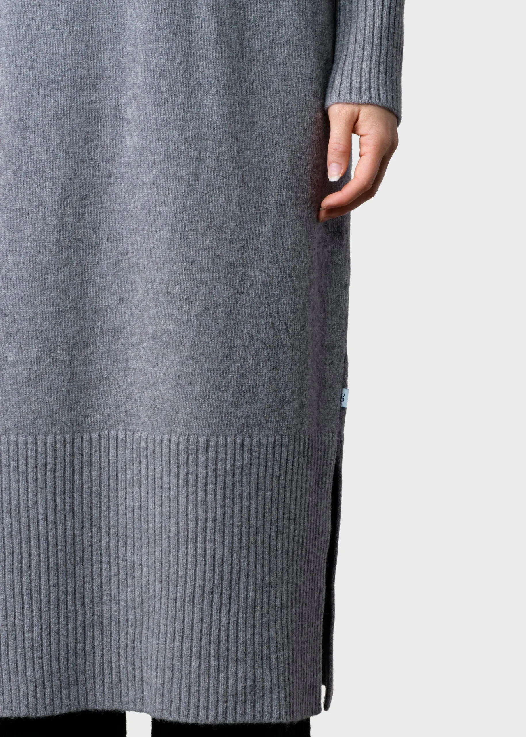 Klitmoller Collective Strick-Gro knit dress - Light grey Black