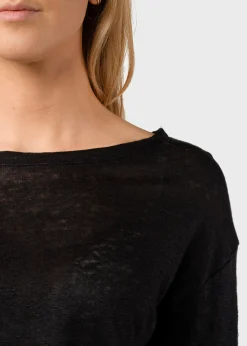 Klitmoller Collective T-shirts-Gudrun LS tee - Black Navy