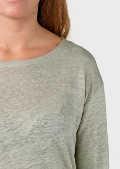 Klitmoller Collective T-shirts-Gudrun LS tee - Sage Navy