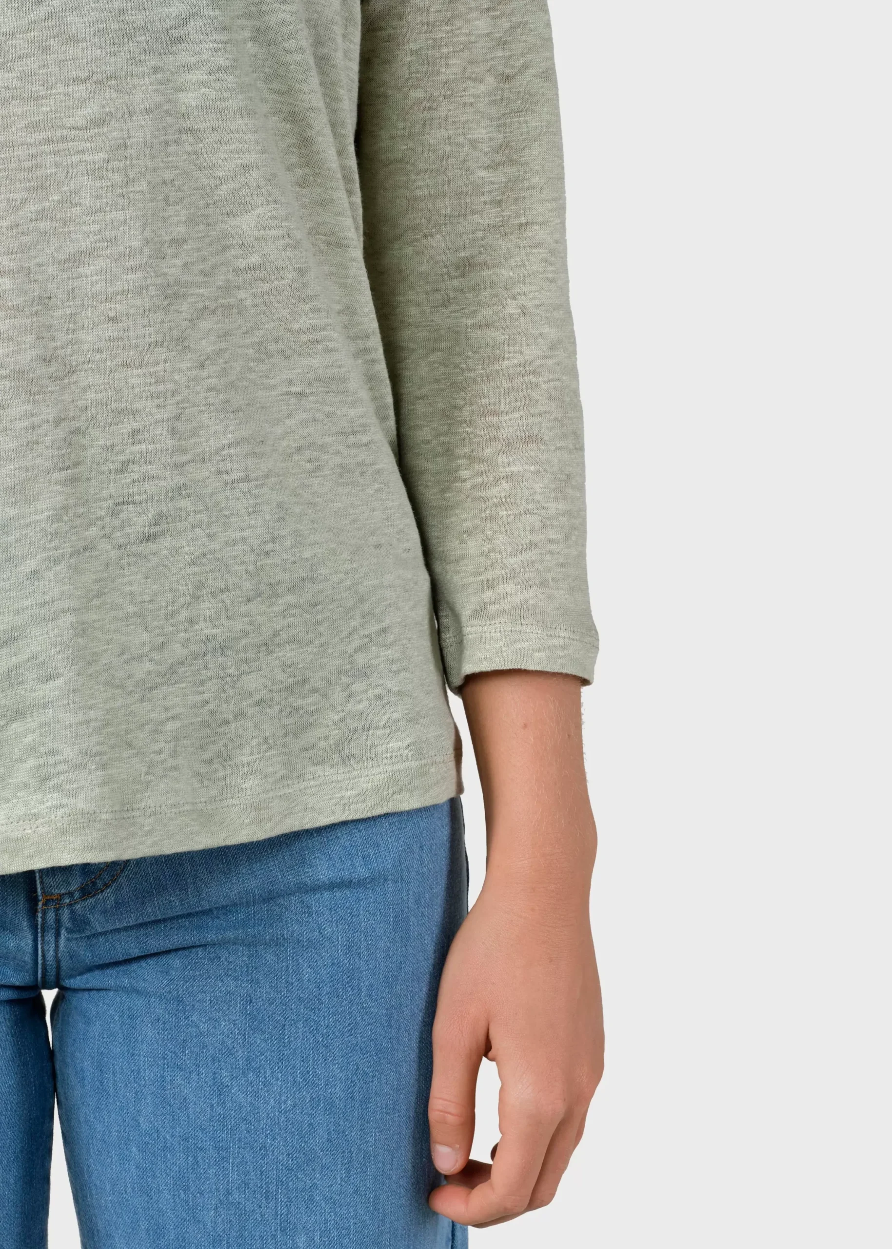 Klitmoller Collective T-shirts-Gudrun LS tee - Sage Navy
